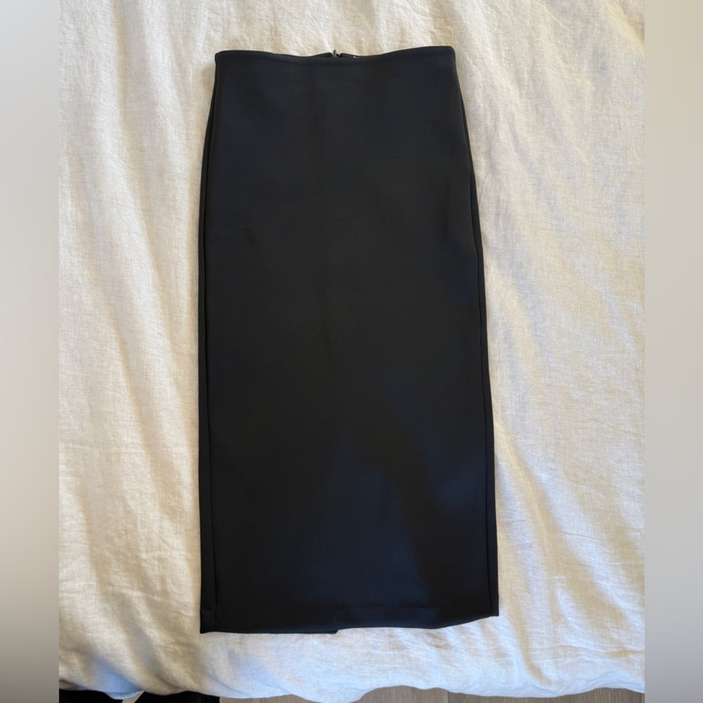 Good American Elegant Black Scuba Pencil Skirt